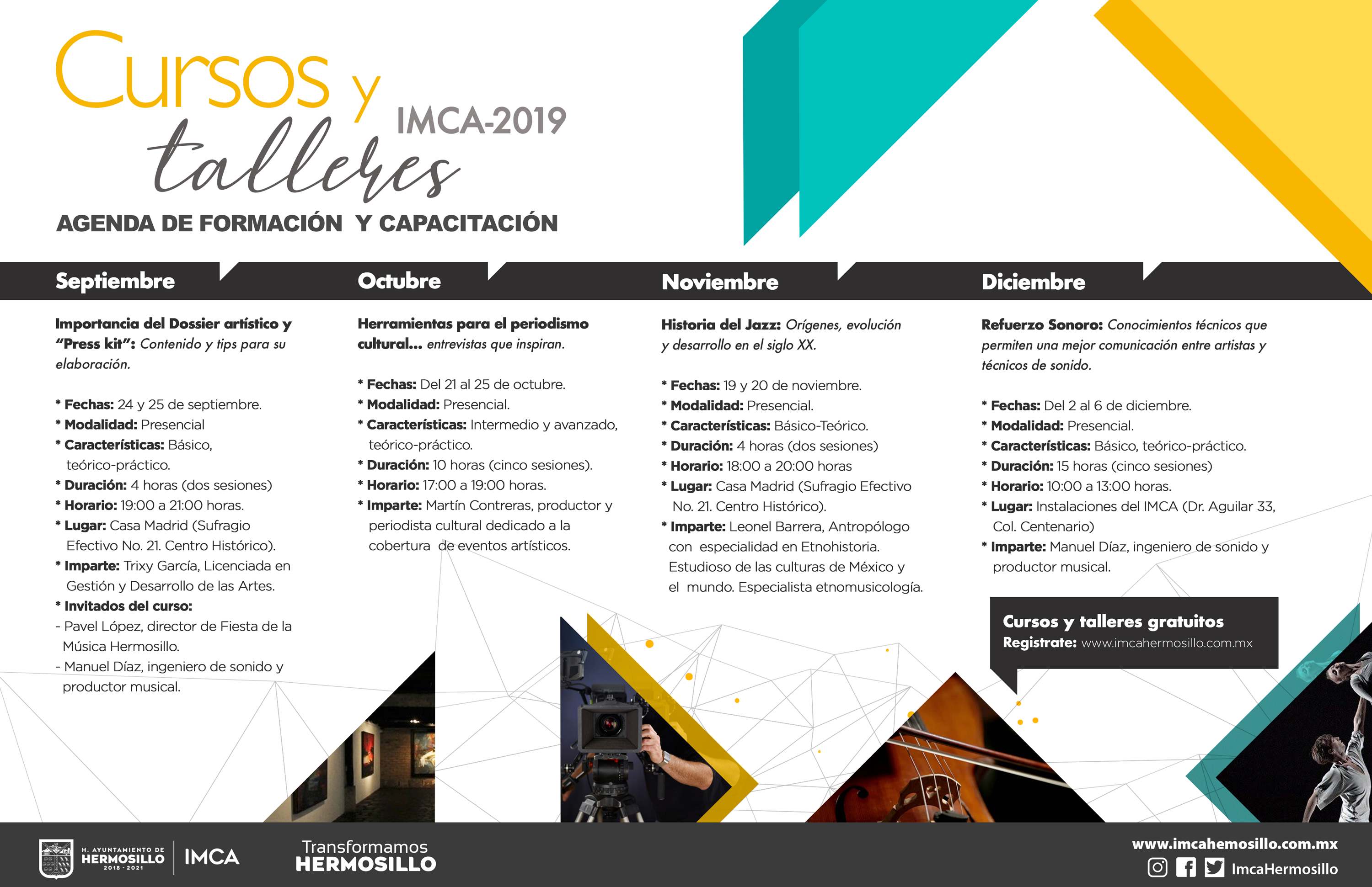 Cursos y Talleres IMCA 2019
